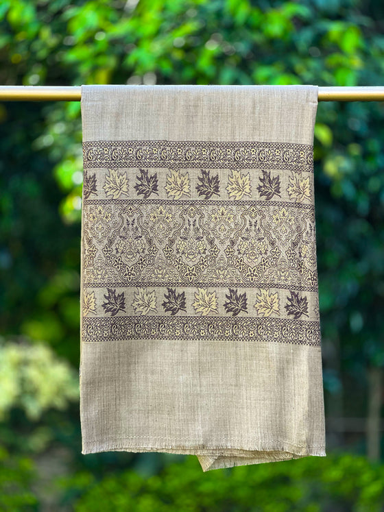 Khadi Border Wool Ladies Shawl | MWS009